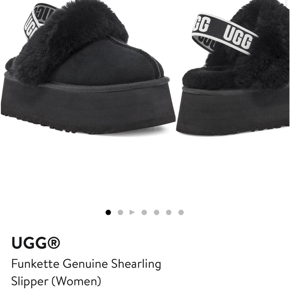 UGG Funkette Slippers in black size 9